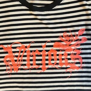 Juicy Couture Black and Tan Vicious Striped Long Sleeve Tee Men’s Large